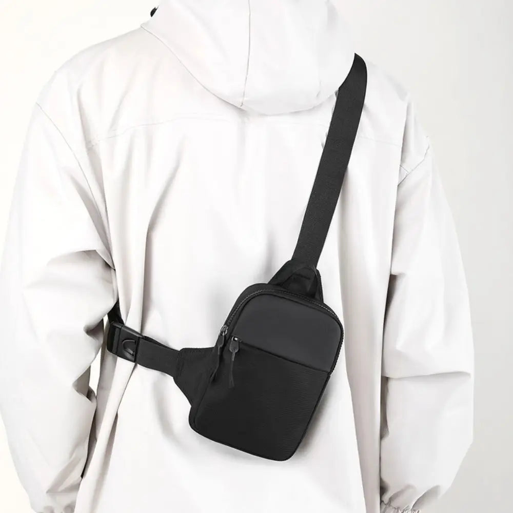 Men's Chest Bag Fashion Small Canvas Shoulder Crossbody Bag Mini Cloth Sling Sport Handbag
