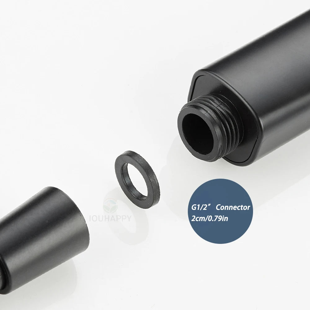 High Pressure Shower Head Hollow-ring Design Portable Handheld Filtered Shower Head Set Large Water Flow Bathroom Accessories