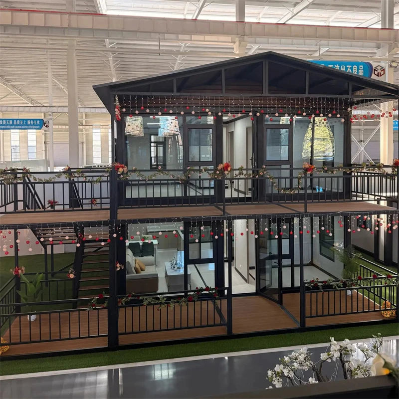 Expandable Container House Ready Made 40Ft 20Ft Prefabricated Mobile Tiny Home Steel Portable Home 2 3 4 5 Bedrooms