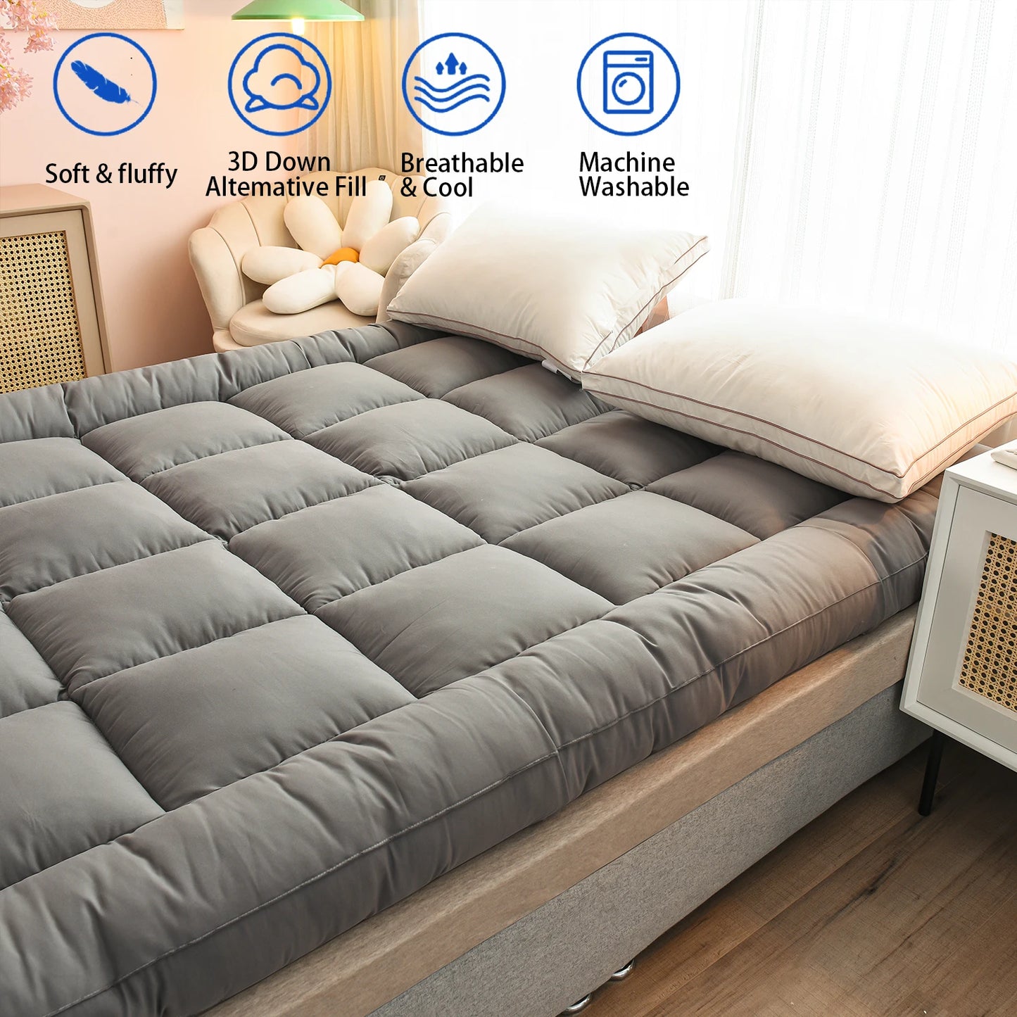 Samson Shopping 25 Mattress Topper for Pain Relief 1000GSM