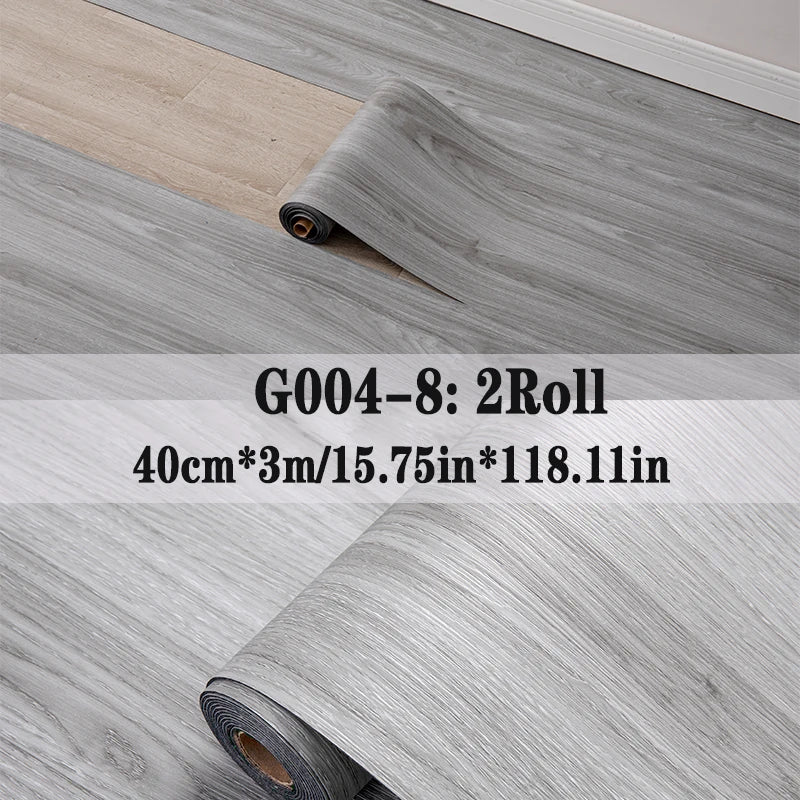 Peel and Stick Floor Tile，2 Roll Vinyl Flooring Roll 15.75"x 118.11"/25.8Sq.Ft Wood Grain Peel Stick Floor Tiles