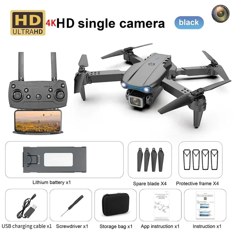 New E99 Pro Drone GPS Professional 8K HD Camera FPV 5G Wifi Brushless Motor Foldable RC Quadcopter Obstacle Avoidance