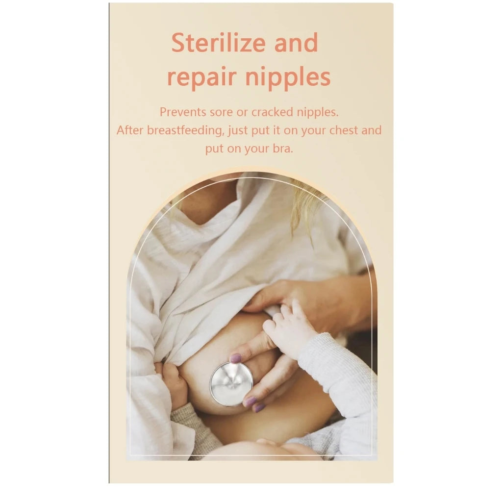 The Original Silver Nursing Cups Nipple Shields for Nursing Newborn Nipple Protectors Tri Laminate Silver