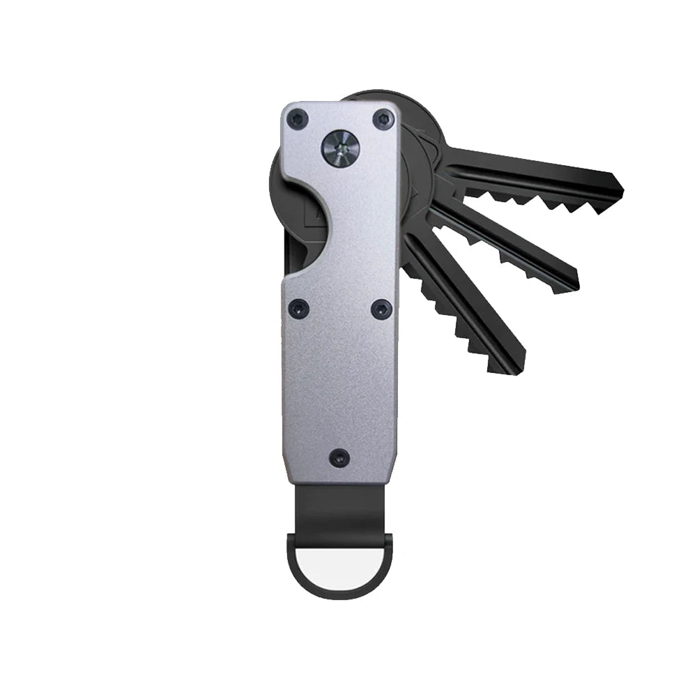Key Organizer Compact Holder Metal Key Chain Minimalist Key Case for Keychain Secures 1 to 5 Keys