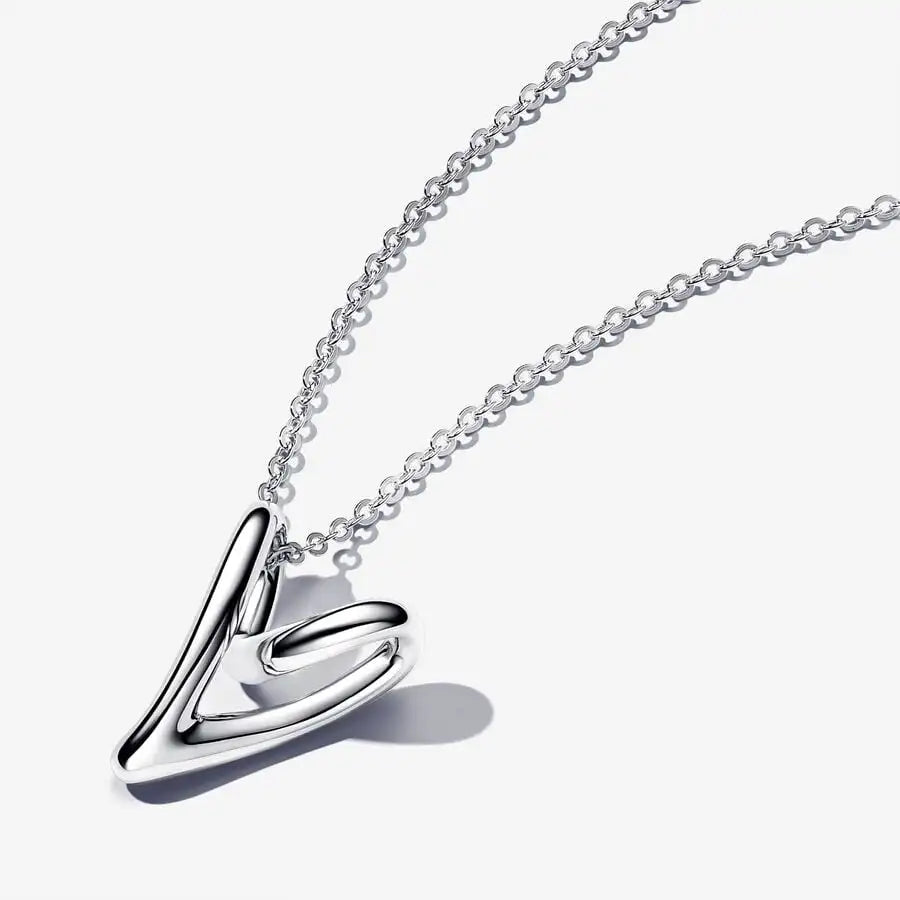Stylish 100 Percent 925 Sterling Silver Star Heart Irregular Pendant Necklace Ideal Holiday Gift for DIY Jewelry for Women