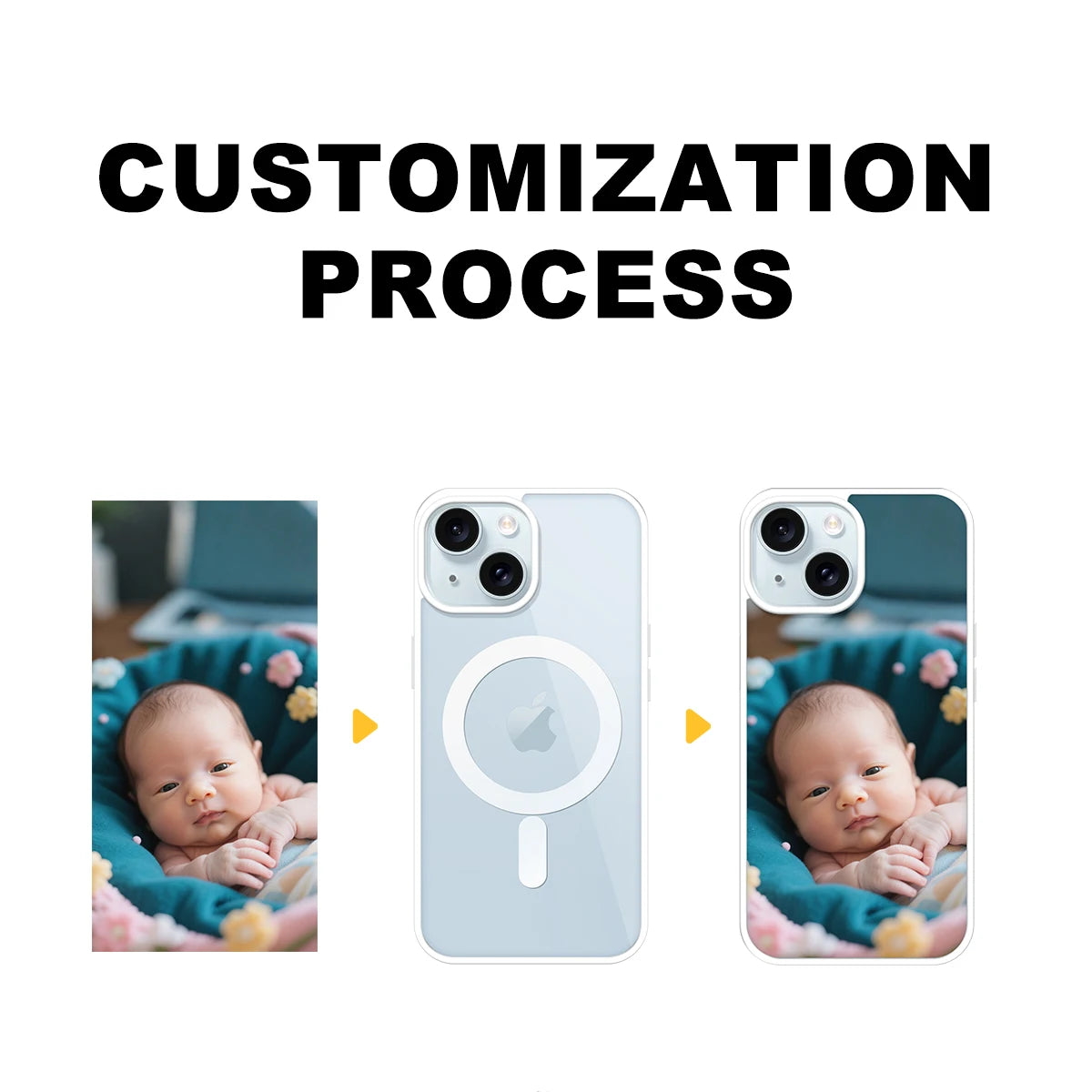 Magnetic Pattern Customized Acrylic Matte Phone Case for iPhone 16 15 14 13 12 11 Pro Max XS Shockproof Birthday Gift Surprise