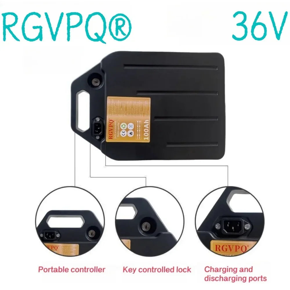 Air Fast Transportation 36V 100AH 18650 Lithium Battery Pack Suitable for Motors Below 3000W