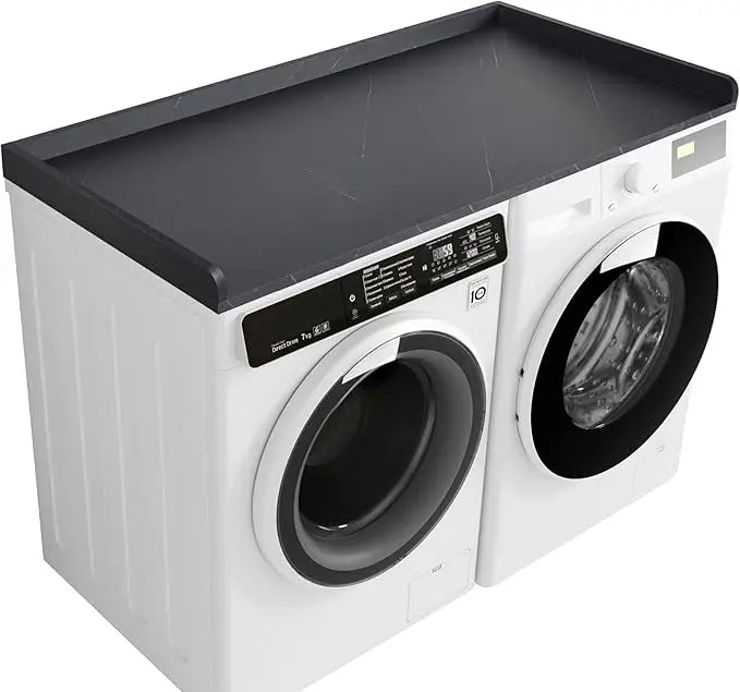 Washer Dryer Countertop Melamine Countertop with Edge Rails 27.5 Inch Depth X 54 Inch Width Laundry Room