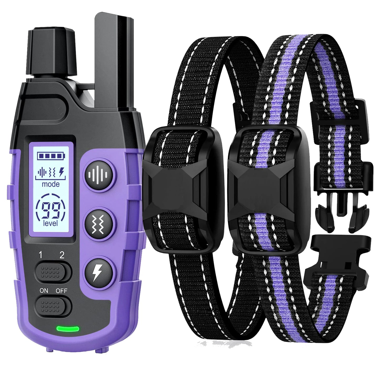 3300 Feet Electric Dog Training Collar Remote Control Waterproof for 5 to 120 Pounds Puppy with Shock and Vibration