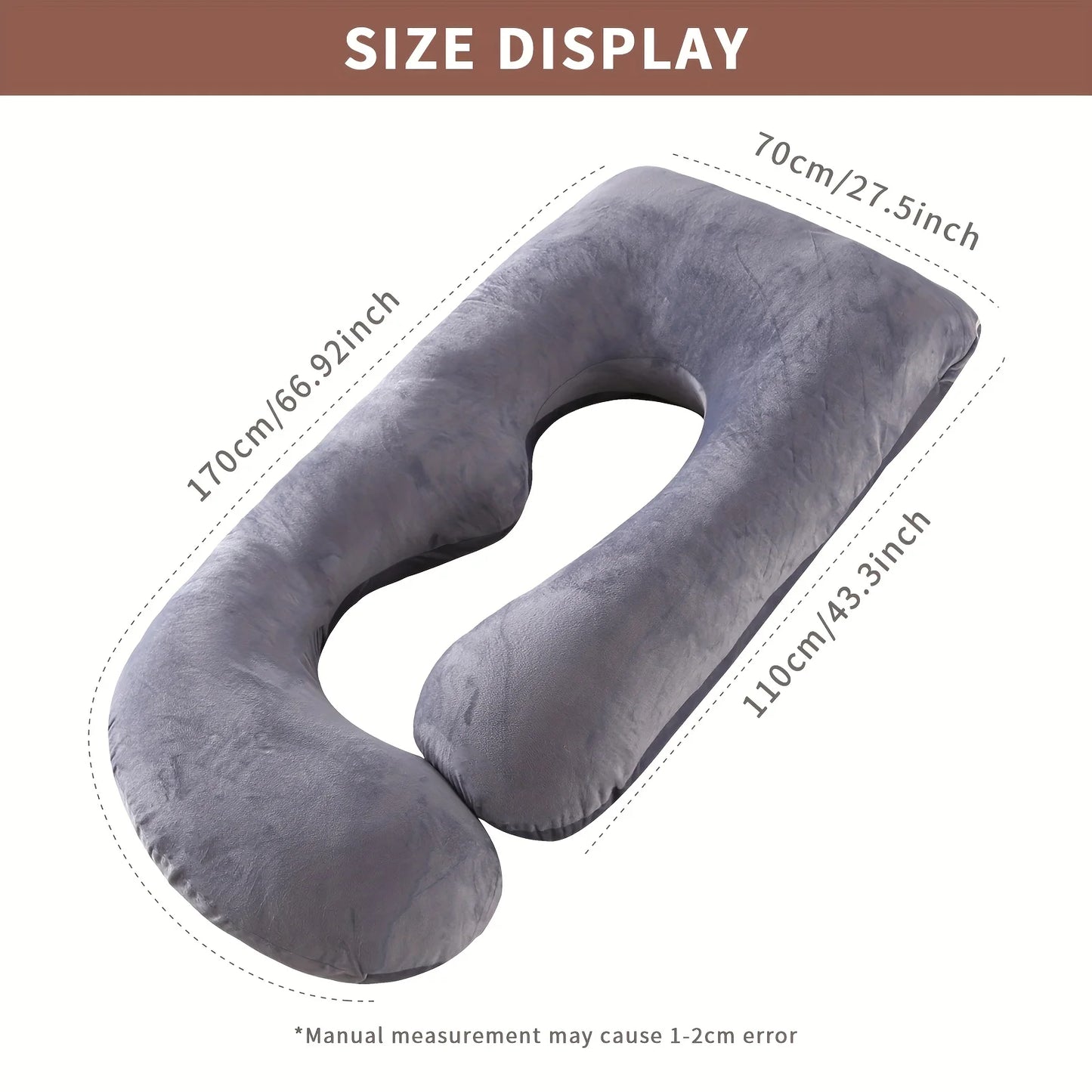 Detachable Maternity Pillow - G-Shaped Crystal Velvet Lumbar Support Cushion for Pregnant Side-Lying