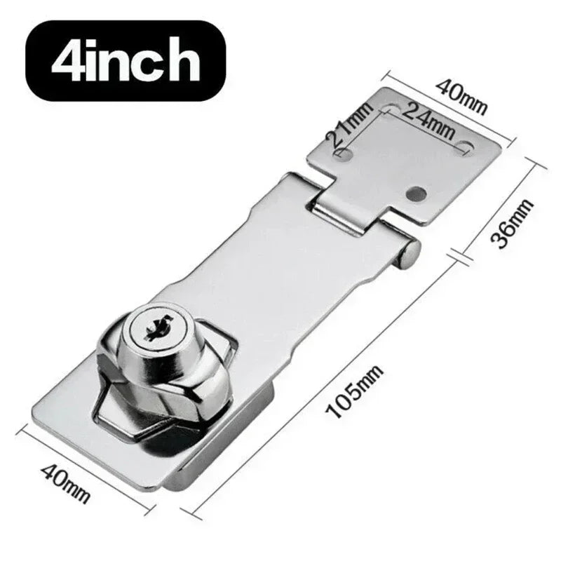 Garage Lock Office Cabinet Security Lock Hardware Locking Hasp Heavy Duty Locking Hasp Staple With Keys Padlock Cupboard Shed