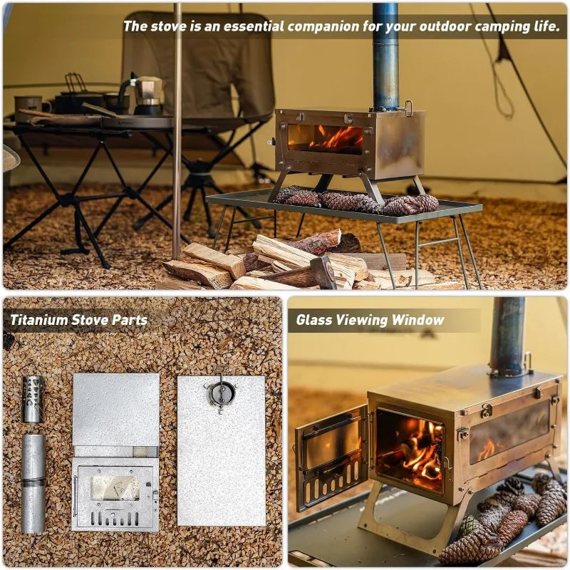 Choice 430 Stainless Steel Portable Tent Stove With Chimney