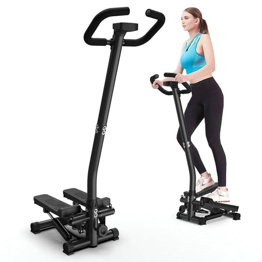 Mini Stepper With Handle 300 Pound Load Capacity Hydraulic Stepper With LCD Display