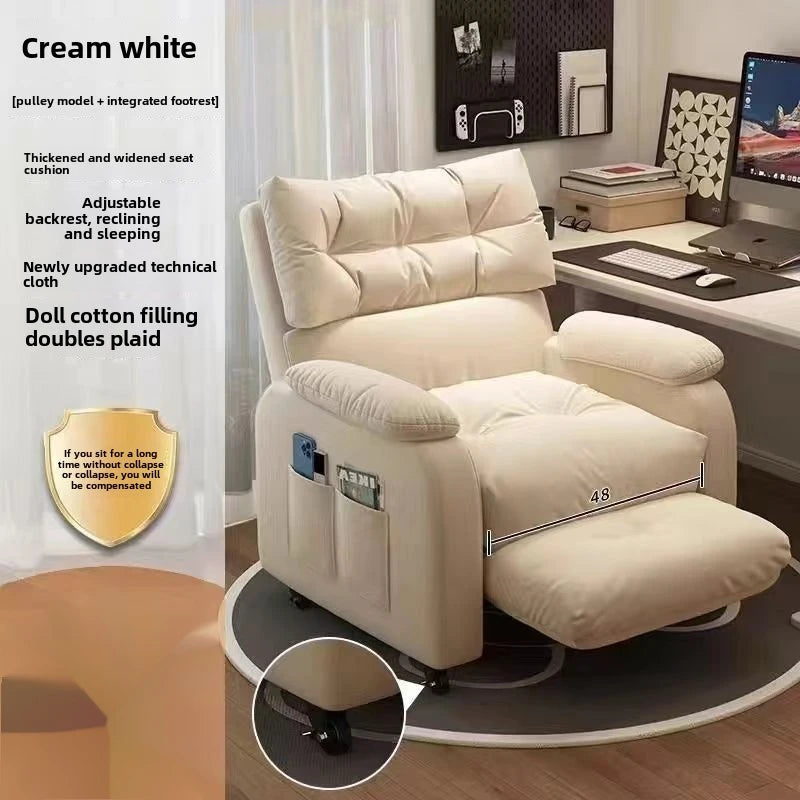 Computer Chair Home Comfortable Long-Sitting Chair Office Chair Internet Bar Gaming Chair Bedroom Lazy Sofa Single-Seat Sofa