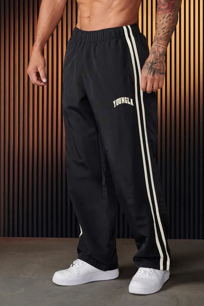 Spring and Autumn New Men's Sports Pants with Double Stripe Design Casual Wear