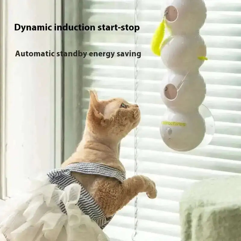 Interactive Cat Toy Intelligent Motion Activated Wack A Worm Post Toy Automatic Tail Teaser