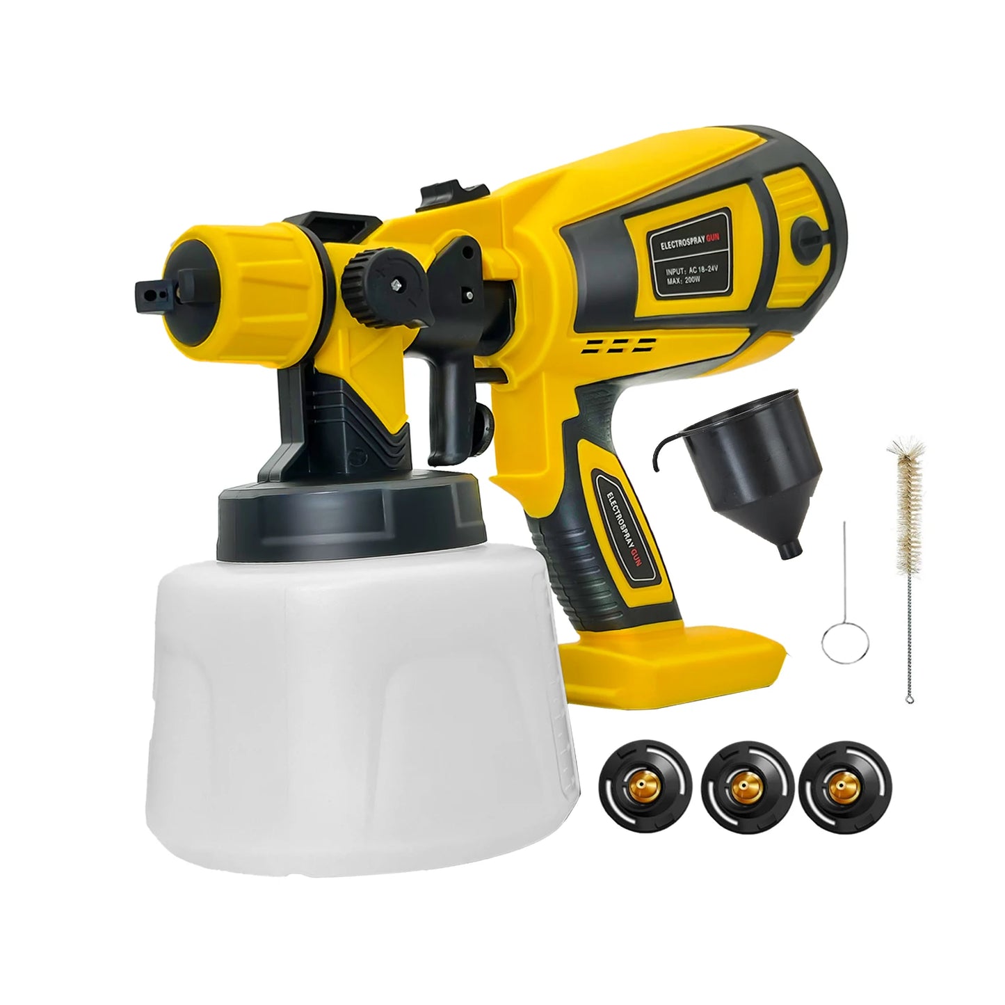 Cordless Paint Sprayer for Dewalt 20V Battery 30000RPM HPIV Paint Gun Electric Spray Paint Gun with 1000ml Tank for Wall Fence