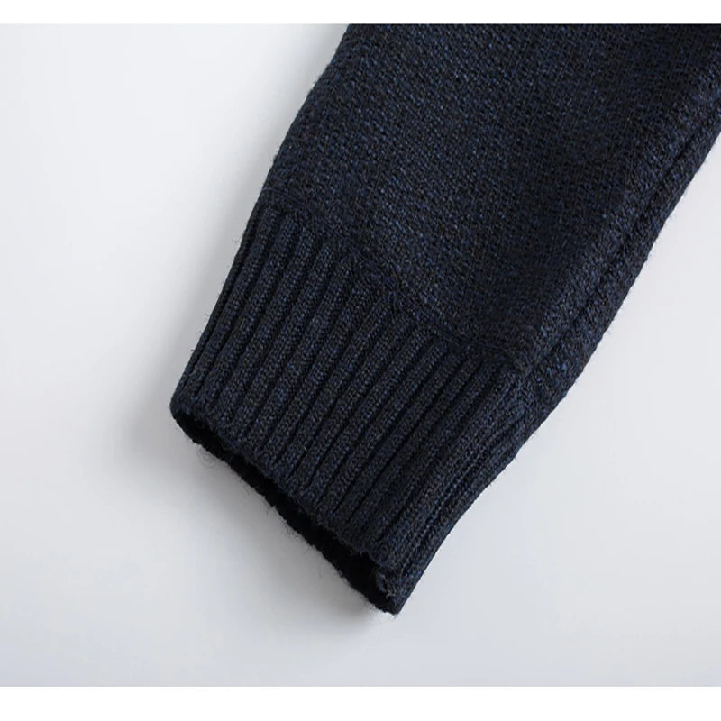 ENWEIGECN Velvet Padded Hooded Cardigan Sweater For Men