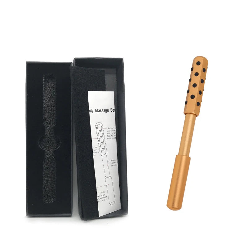 24 Germanium Face Massage Roller Stick Gua Sha Massager for Women Skin Care Beauty Tool