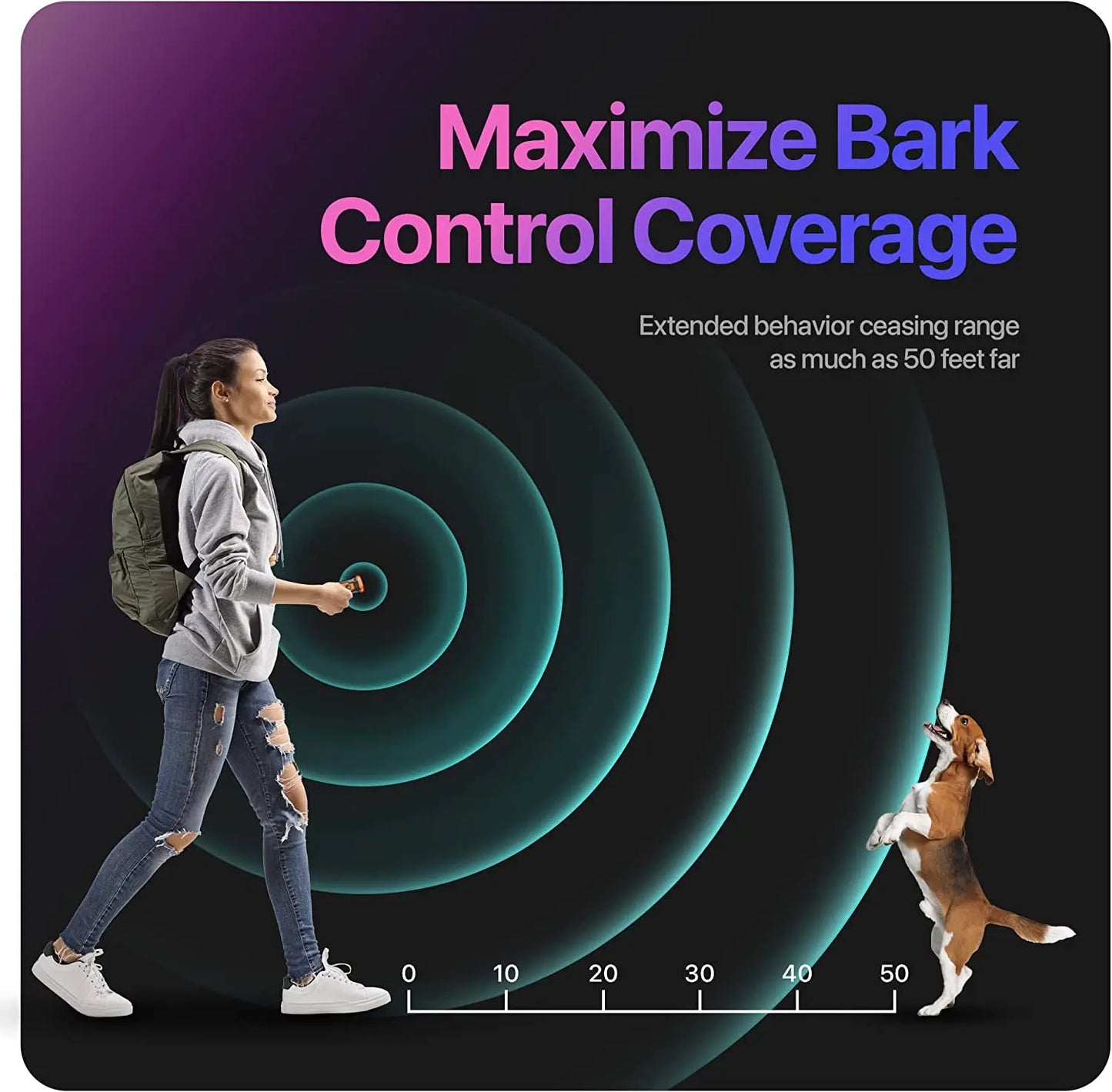 2023 Release Pet Dog Repeller Ultrasonic Dog Training Device Rechargeable Anti Dog Bark Deterrent With LED Flashlight