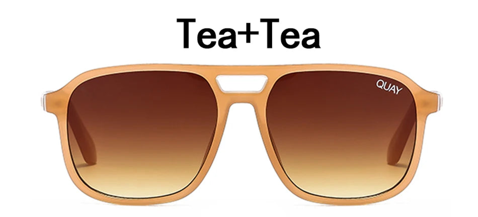 Quay On The Fly Sunglasses Women Double Bridges UV400 Protection Classic Eyewear