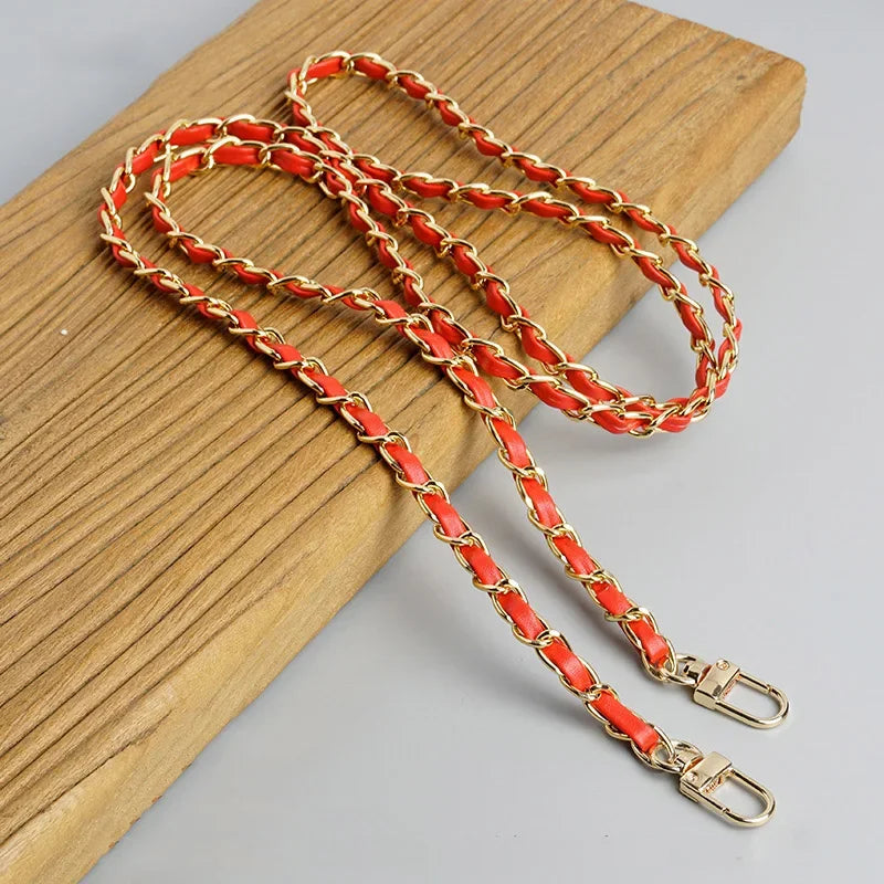 120cm Purse Chain Strap Crossbody Handbag Chains Replacement Leather Shoulder Bag Chain Straps Diy Women Girl Bag Part Accessory