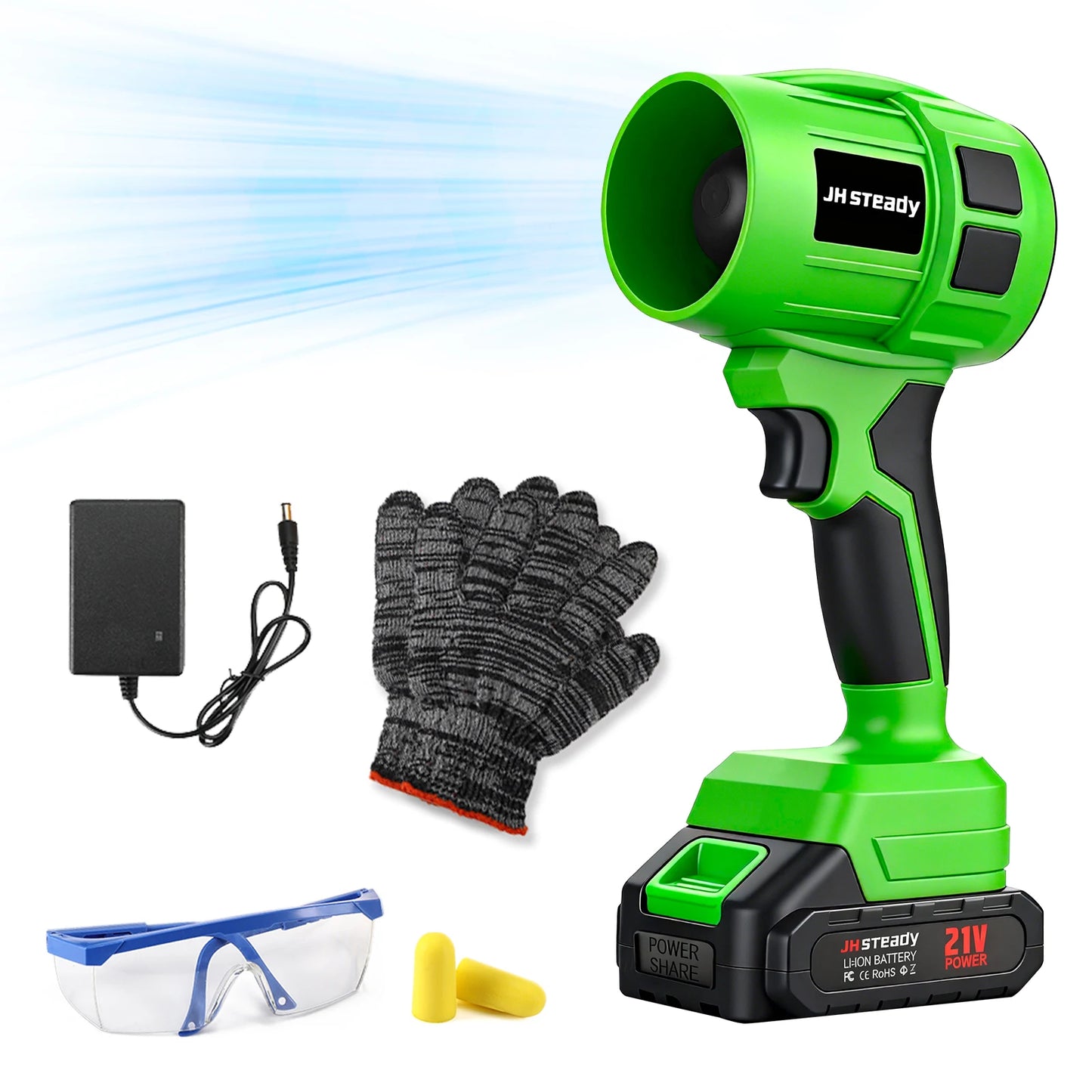 Blower Turbo Jet , 21V Cordless Leaf Blower Handheld with 4000mAh, Variable Speed, Mini Handheld Blower for Lawn Patio Garage Ca