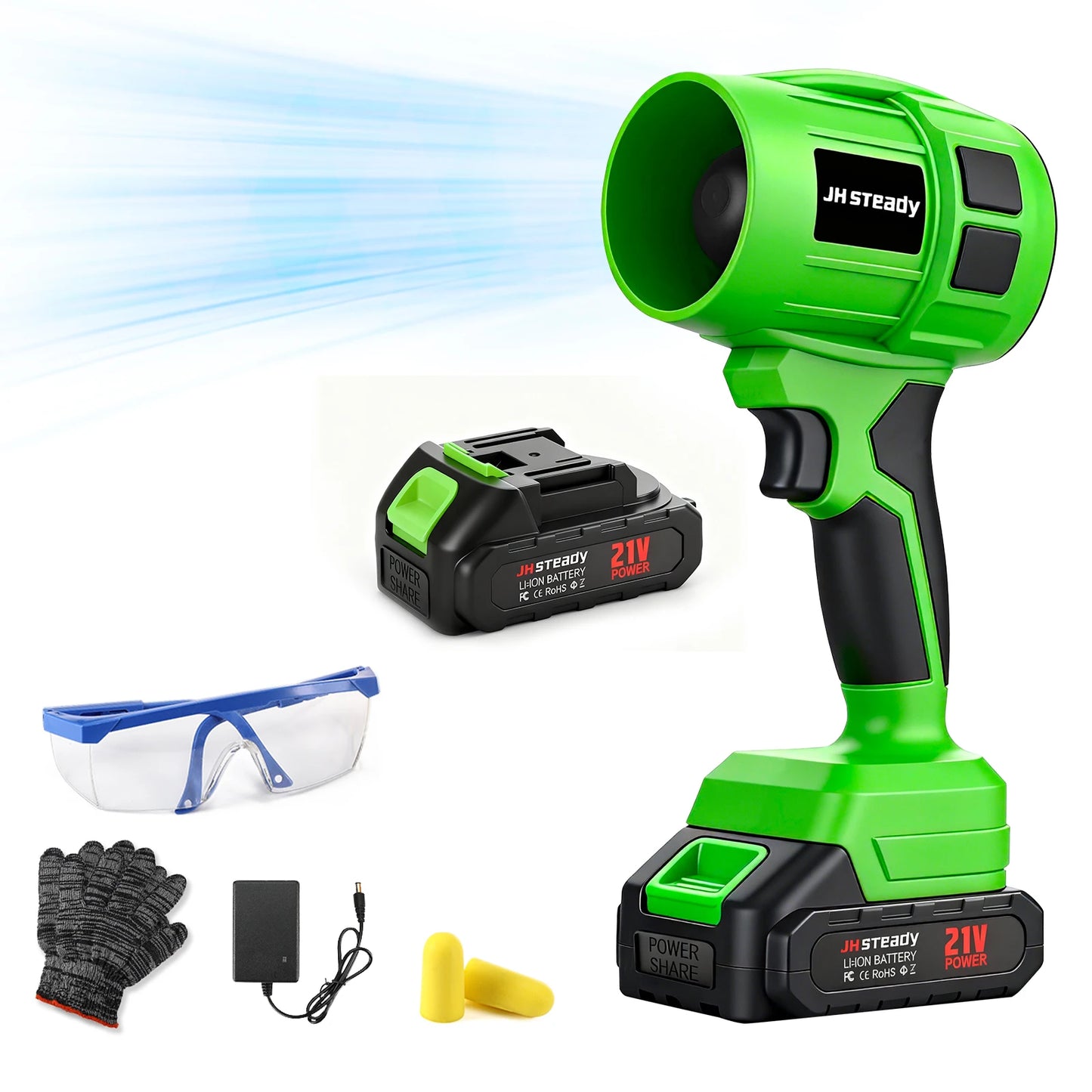 Blower Turbo Jet , 21V Cordless Leaf Blower Handheld with 4000mAh, Variable Speed, Mini Handheld Blower for Lawn Patio Garage Ca