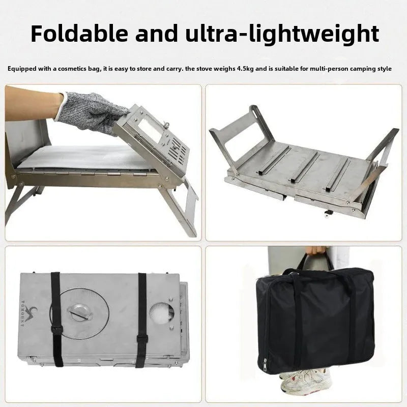 Choice 430 Stainless Steel Portable Tent Stove With Chimney