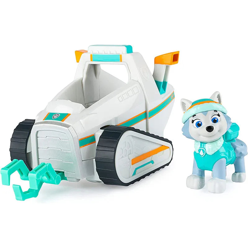 10 Kinds Genuine Paw Patrol Everest Ryder Rex Skye Chase Rocky Zuma Vehicle with Collectible Figure Birthday Gift for Children Toy
