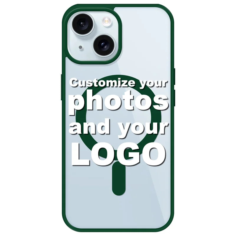 Magnetic Pattern Customized Acrylic Matte Phone Case for iPhone 16 15 14 13 12 11 Pro Max XS Shockproof Birthday Gift Surprise