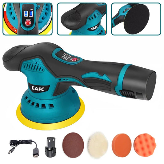 EAFC Polishing Machine For Car 12V Cordless Polisher 8 Gears 380W Automotive Electric Waxing Repairing Wireless Sander Polish
