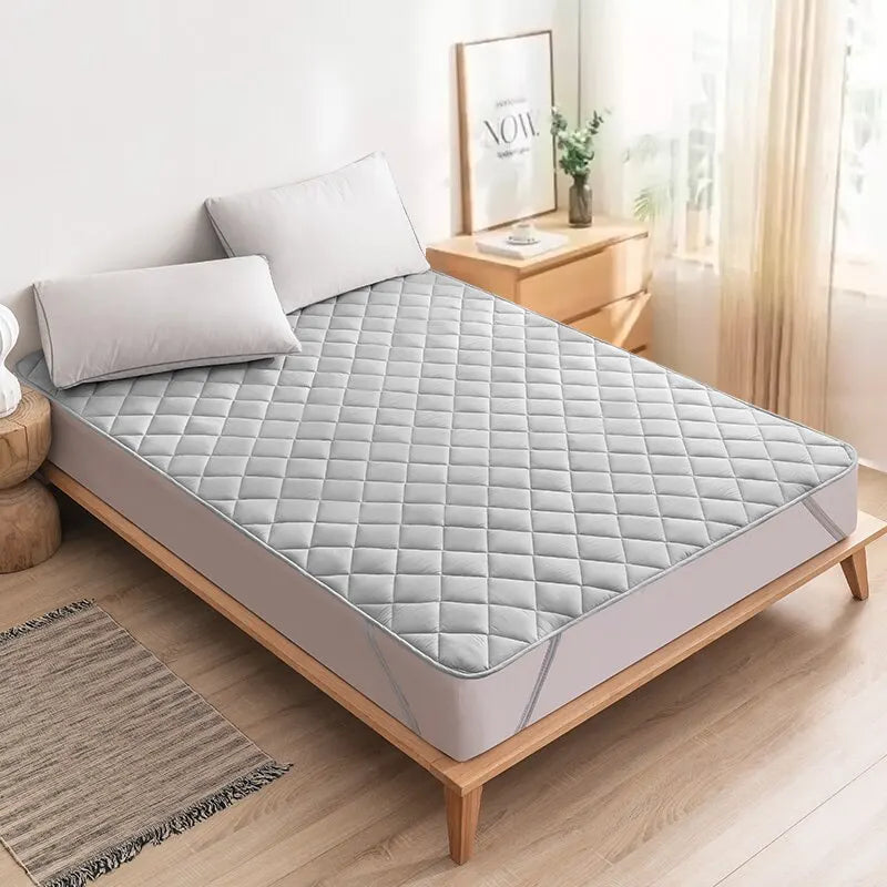 Ultrasonic Mattress Protector Cover Pad Washable Bed Protector with Elastic Band