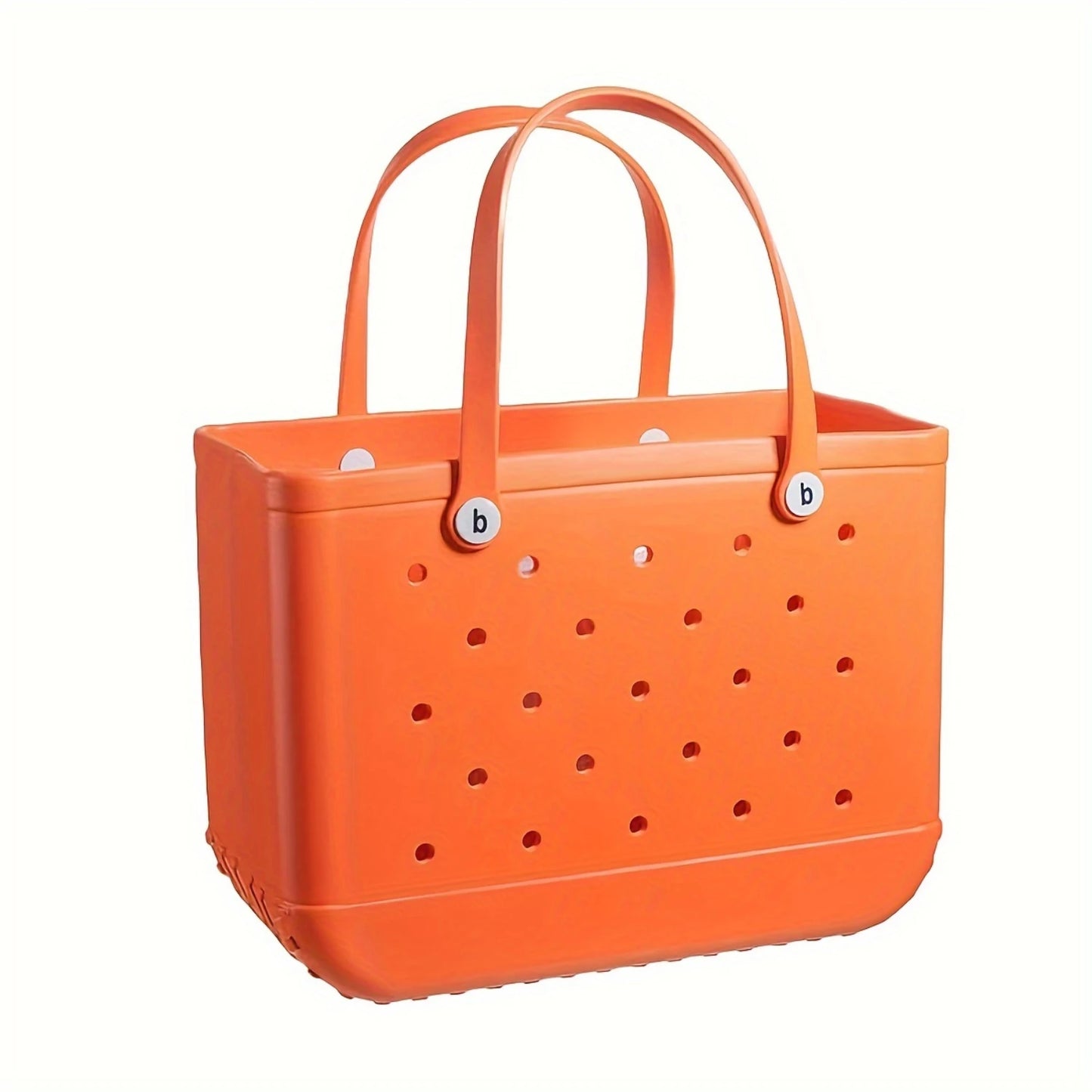 Rubber Tote Bag Large Capacity Sundry Handbag Outdoor Bag for Travel Beach Swimming Solid Color Waterproof Bag