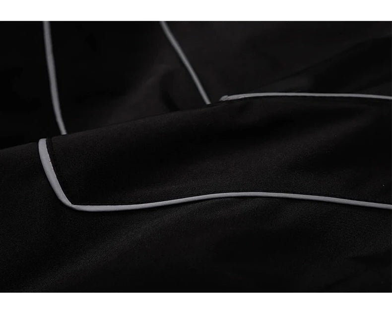 Reflective Striped Jacket Windbreaker Coat 2024 Men Hip Hop Streetwear Zipper Up Jacket Harajuku Thin Coats Sports Black Blue