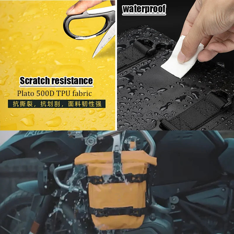 1/2PC Motorcycle Bumper Bag For BMW R1200GS R1250GS ADV And Honda NC750X CB500X Waterproof Crash Bars Bag