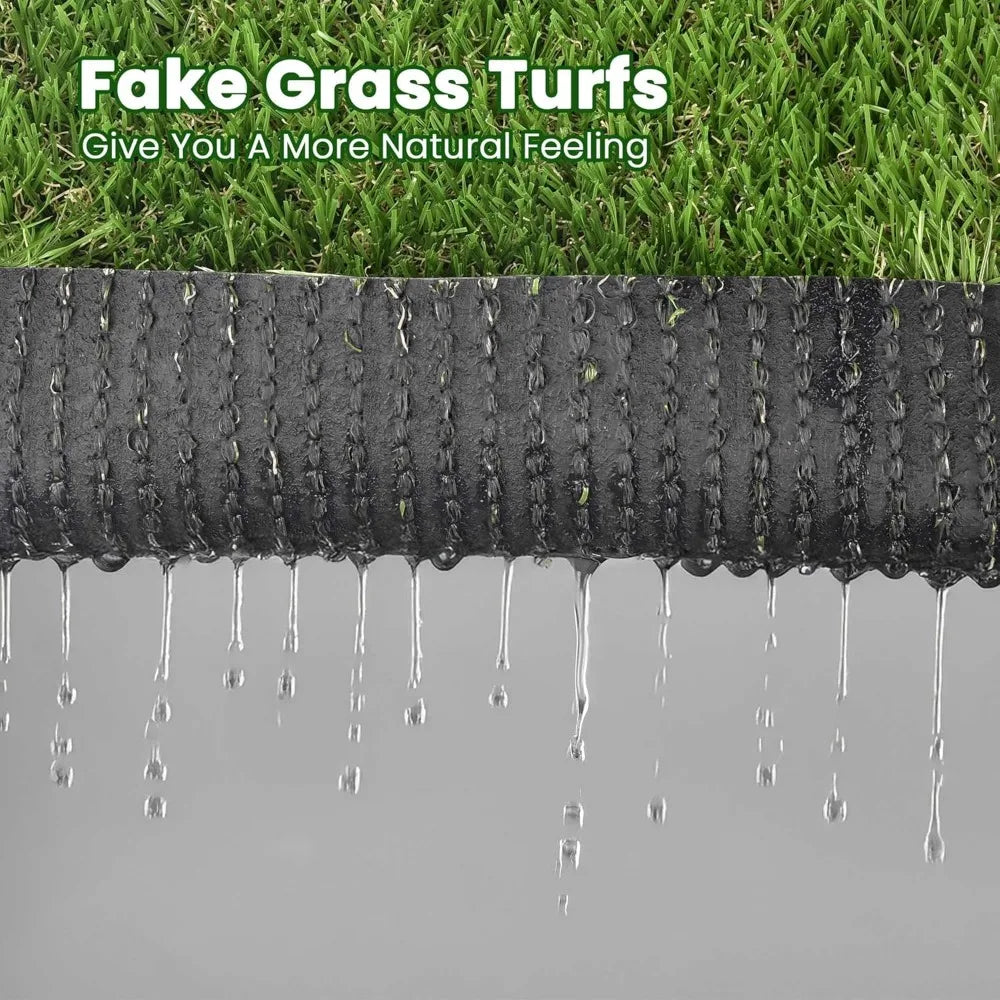 4PCS 65x3 Ft Artificial Turf Grass Rug Indoor Outdoor Event Balcony Deck Patio Decor Gym Astro Fake Lawn Mat
