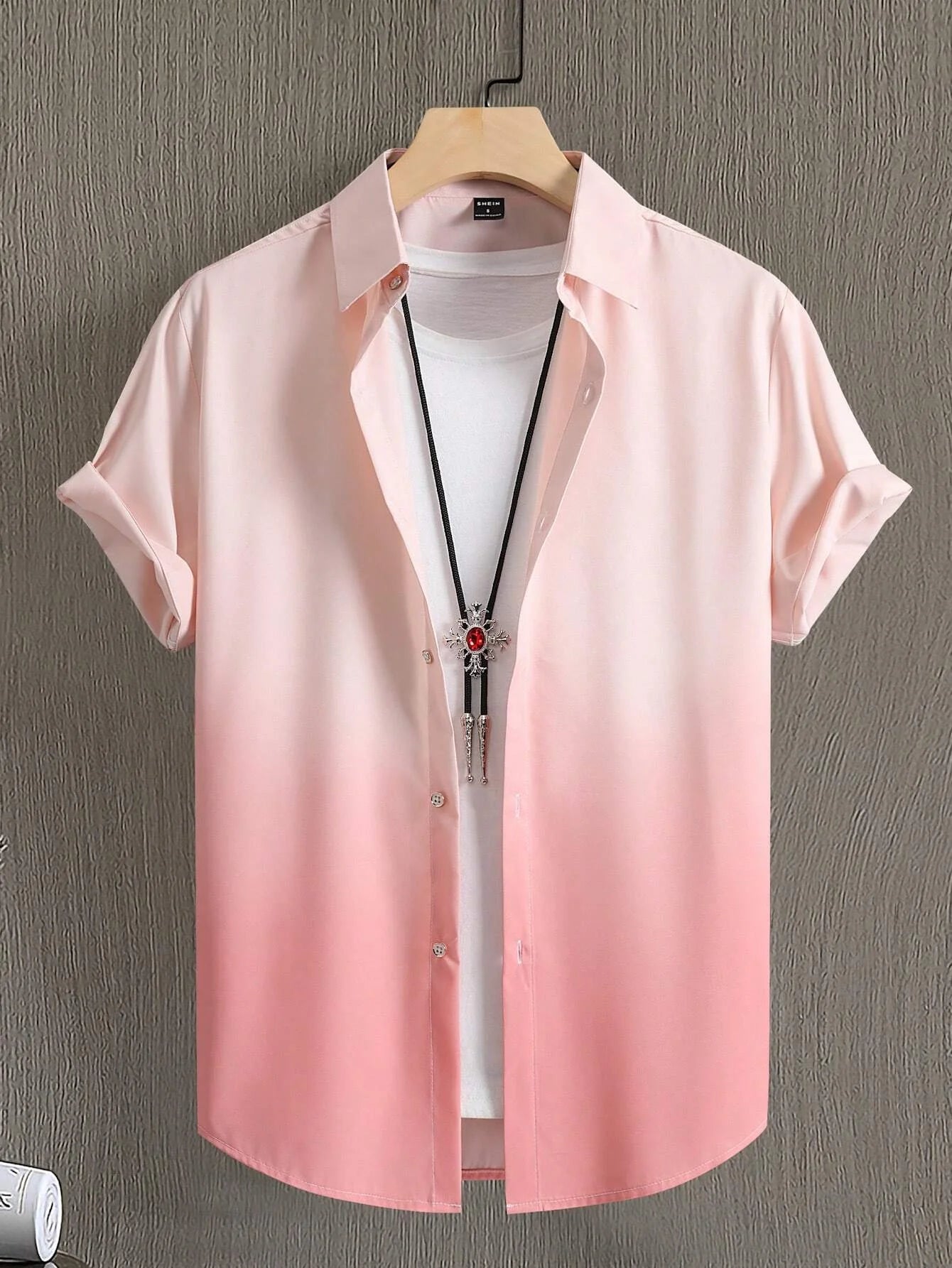 Men's Summer Gradient Design Graphic 3D Print Short Sleeve Shirt Casual Hawaiian Streetwear