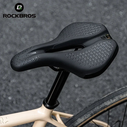 Rockbros MTB Road Bike Saddle PU Leather Cushion Breathable