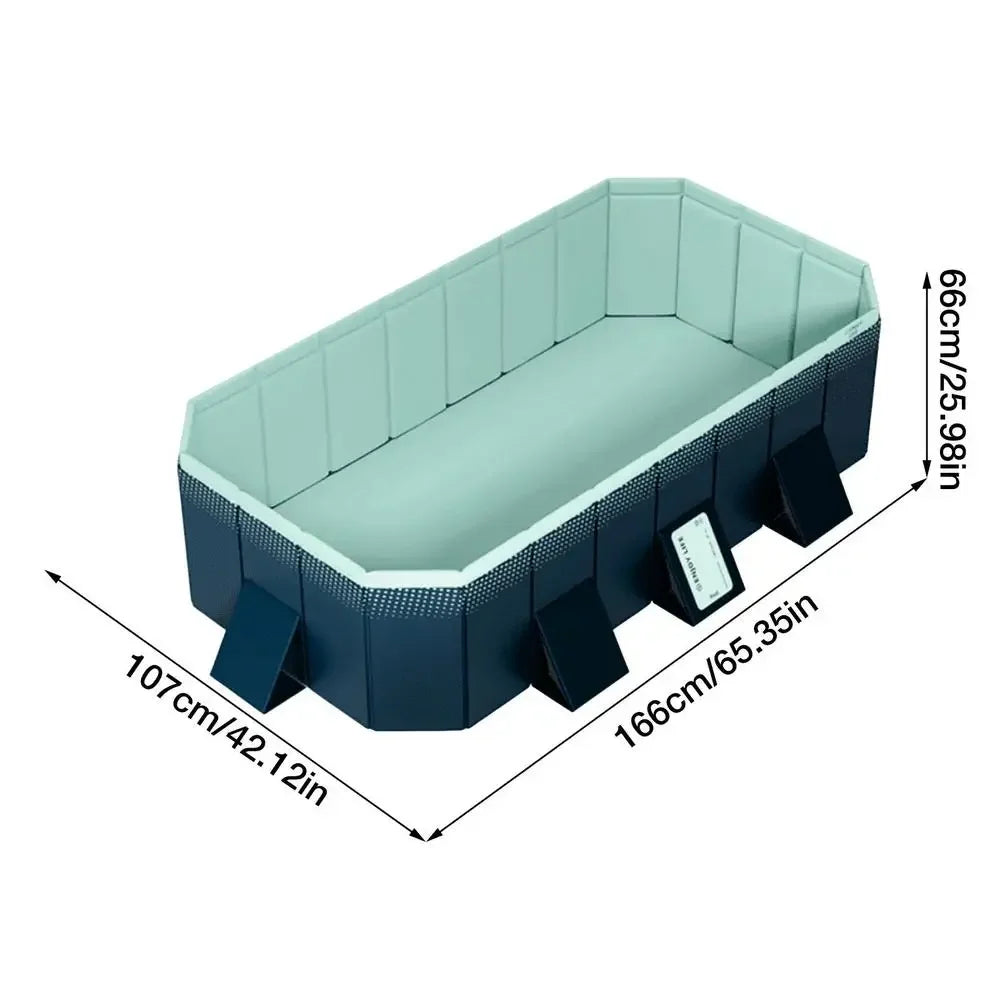 3.0m Thickened Inflatable Swimming Pool Outdoor Inflatable Folding Paddling Pool Bathing Tub Summer Water Family Kids Pets Game