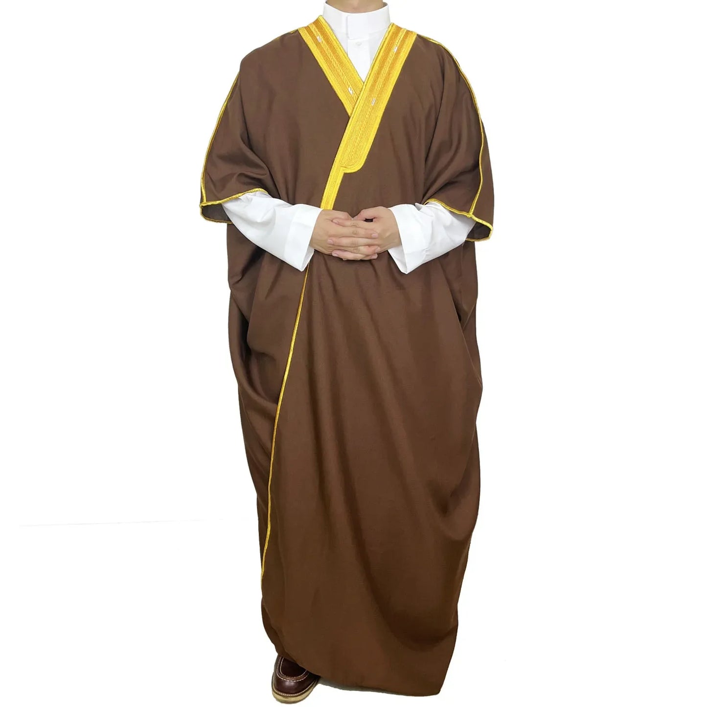 Cross-Border Embroidery Men's Formal Gown Arabic Conservative Long Kaftan Gown Malay-Arab Culture Academic Speech Gown