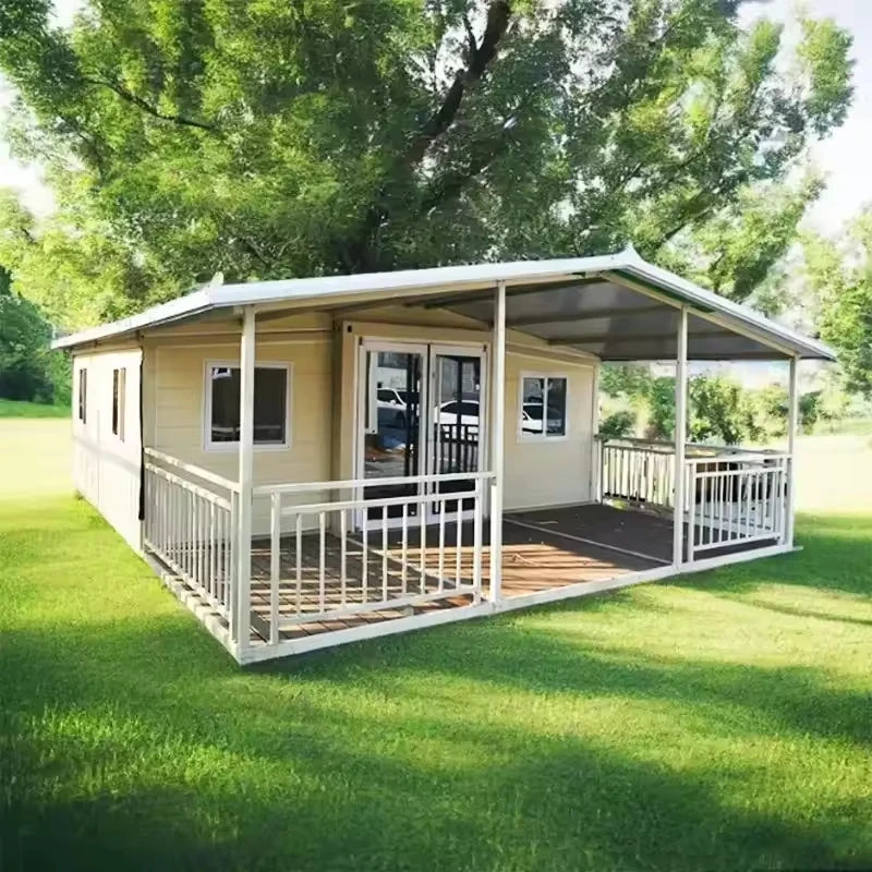 40FT Prefabricated Container Home 2-5 Bedroom Modular Prefab Tiny Home Folding Expandable Container House with Bathroom Kitchen