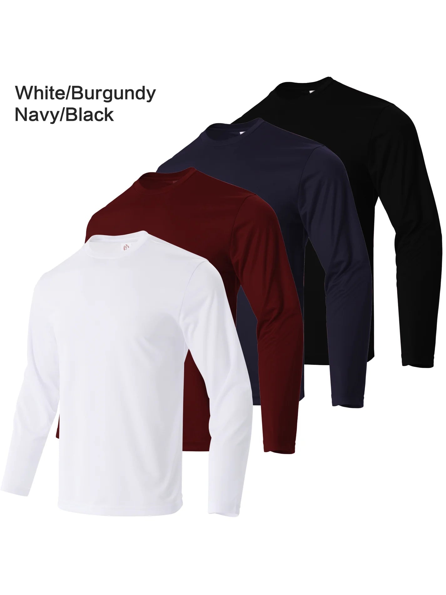 4-piece men's quick drying sports and fitness T-shirt long sleeved sports and running T-shirt