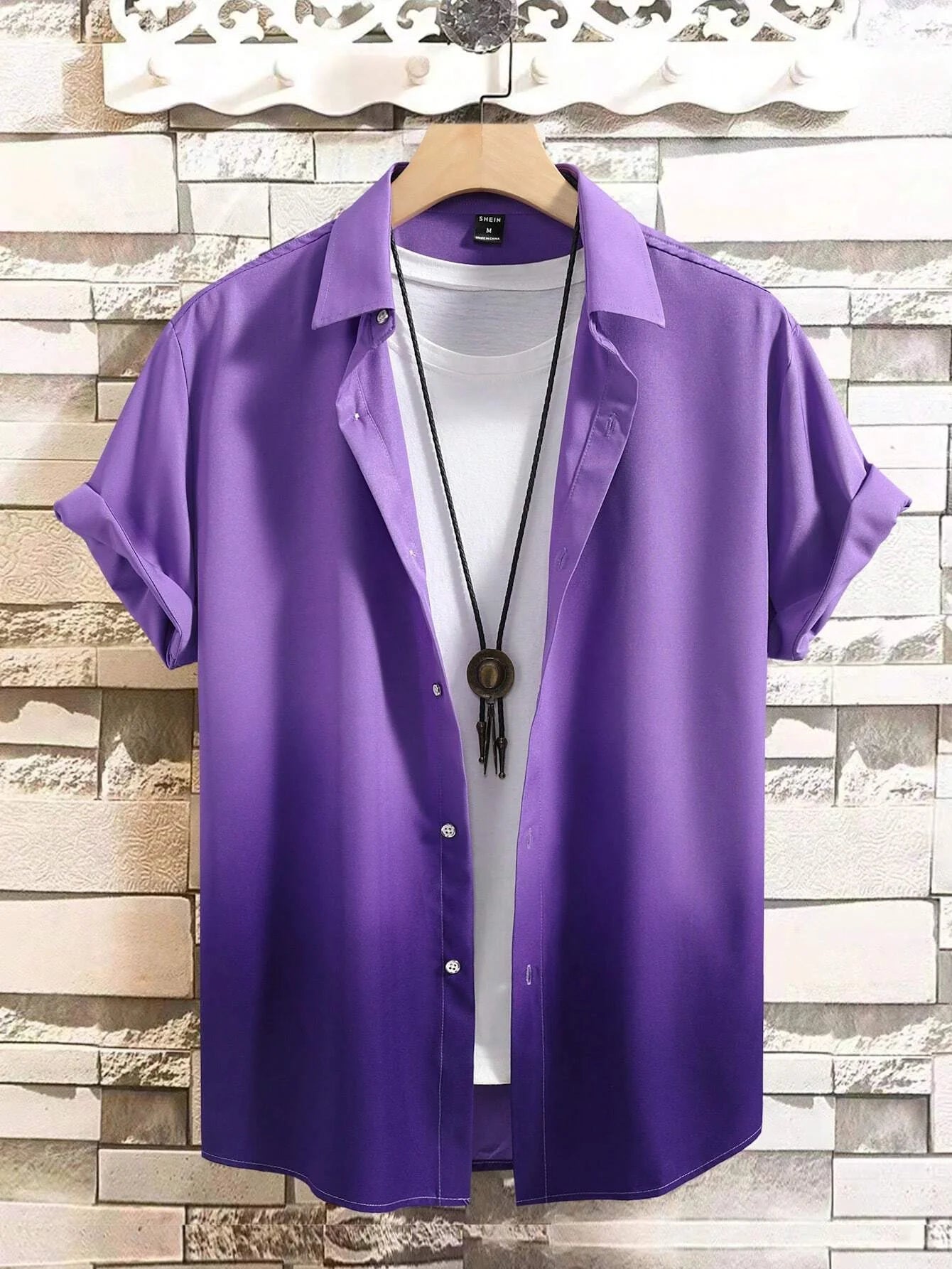 Men's Summer Gradient Design Graphic 3D Print Short Sleeve Shirt Casual Hawaiian Streetwear