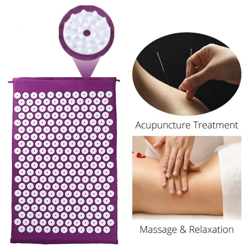 1PC/SET Acupressure Massager Cushion Pillow Relieve Stress for Back Pain Relief Yoga Muscle Relaxation Portable Stress Relief
