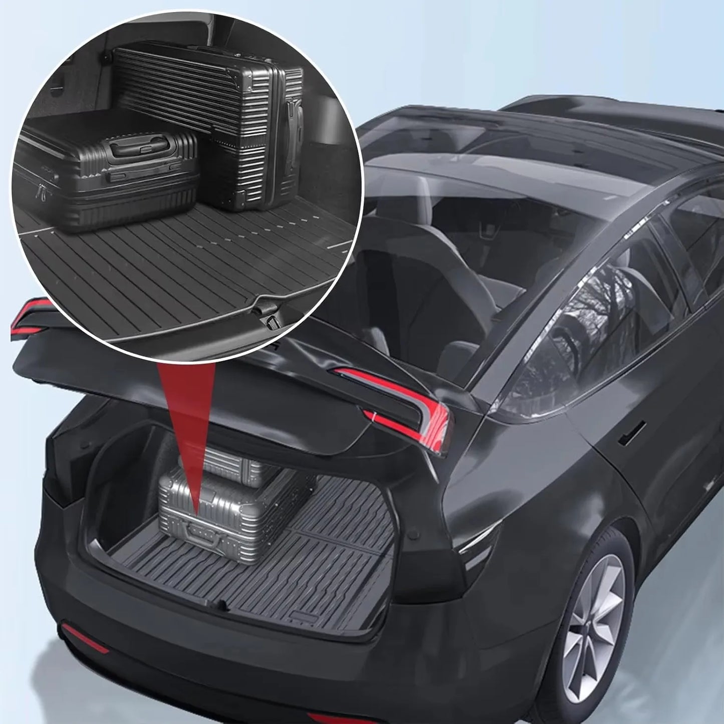 Car Trunk Mat For New Tesla Model Y 2025 Juniper TPE Floor Mats Cargo Liner All Weather Floor Liner Backrest Mats