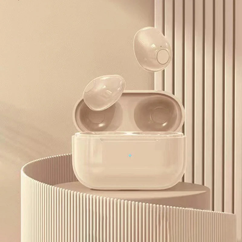 Invisible Earphones Mini Headphones Bluetooth TWS Wireless Sleep with Microphone HD Call Semi In Ear Earbuds Noise Reduction