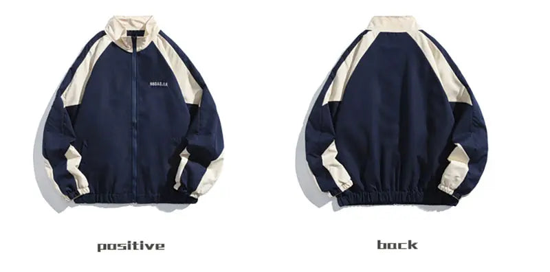 Reflective Striped Jacket Windbreaker Coat 2024 Men Hip Hop Streetwear Zipper Up Jacket Harajuku Thin Coats Sports Black Blue