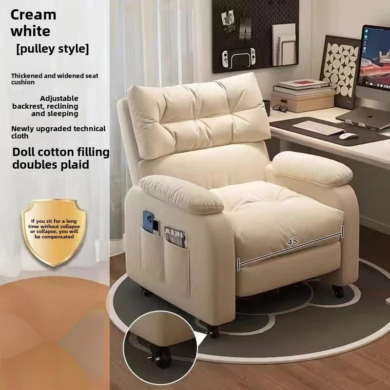 Computer Chair Home Comfortable Long-Sitting Chair Office Chair Internet Bar Gaming Chair Bedroom Lazy Sofa Single-Seat Sofa