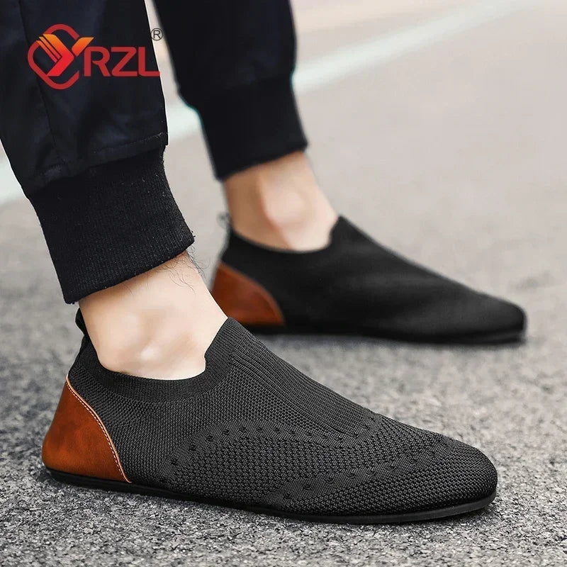Yrzl Men's Soft Driving Moccasins High Quality Breathable Mesh Casual Loafers Slip On Walking Shoes